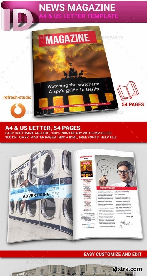 GraphicRiver - News Magazine A4US 54 Pages 8793392