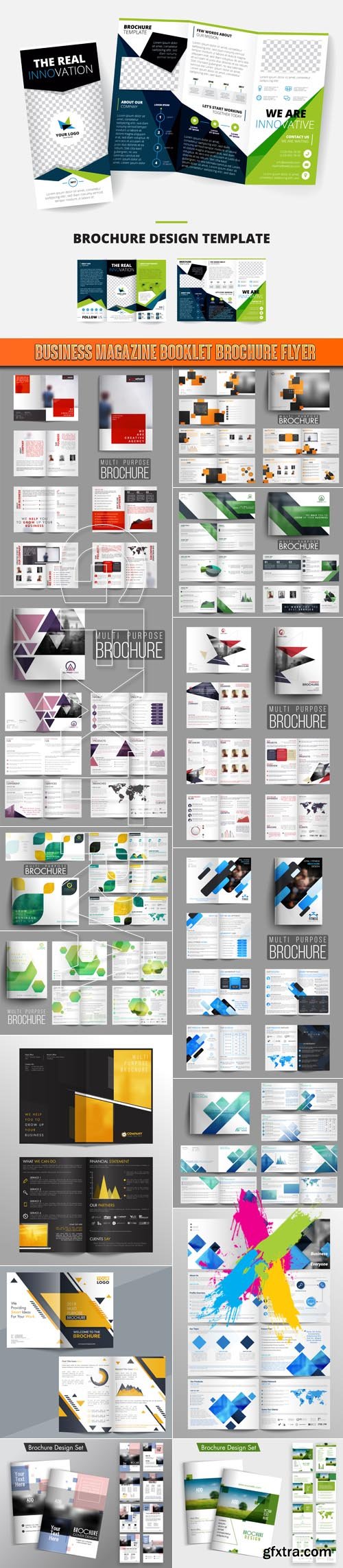 Business magazine booklet brochure flyer vector