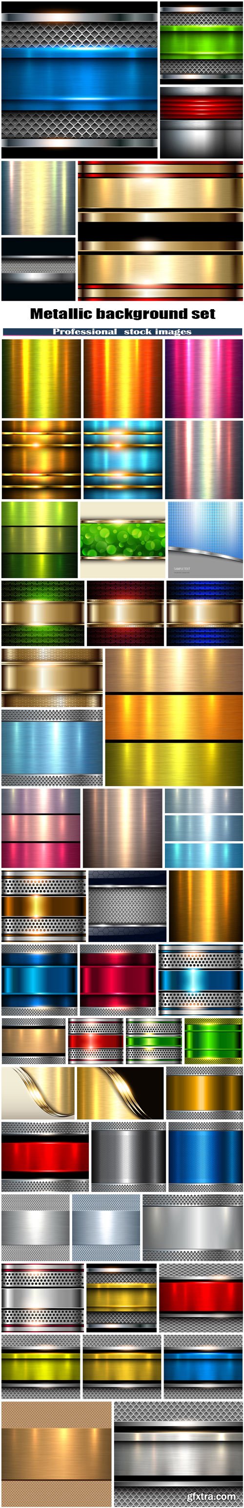 Metallic background set