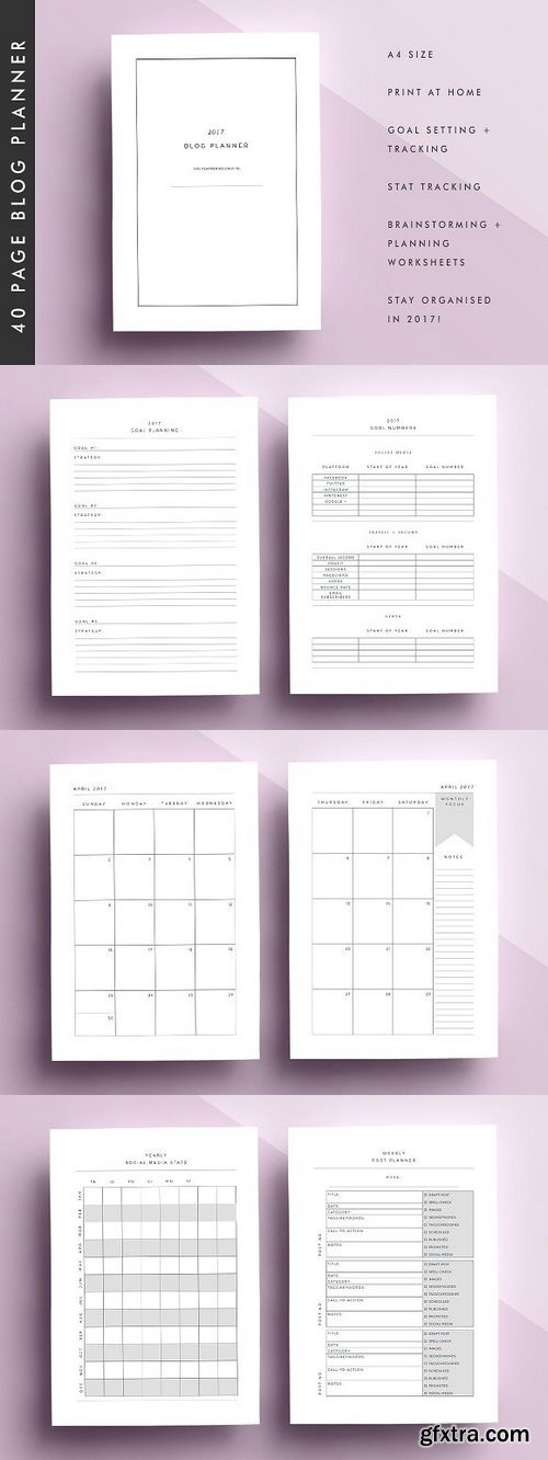 CM - Blog Planner | 2017 Blog Printable 1132361