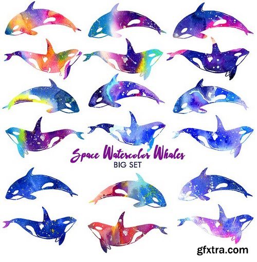 CM - Space Watercolor Whales 1133371