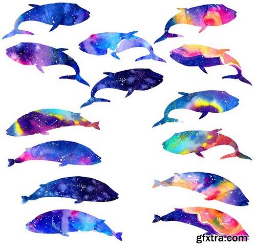 CM - Space Watercolor Whales 1133371