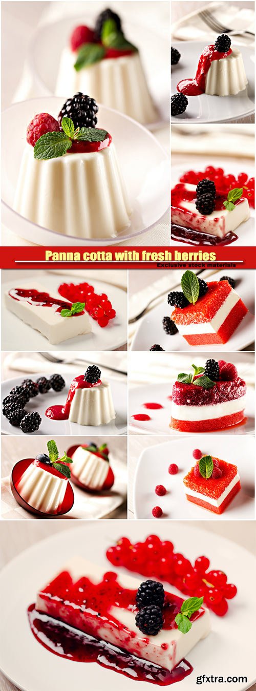 Panna cotta with fresh berries