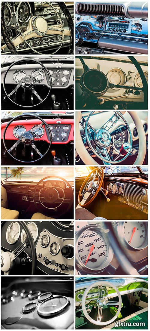 Dashboard of retro car - 12UHQ JPEG