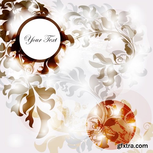 Collection of background painted flower invitation card cover for gift card 25 EPS