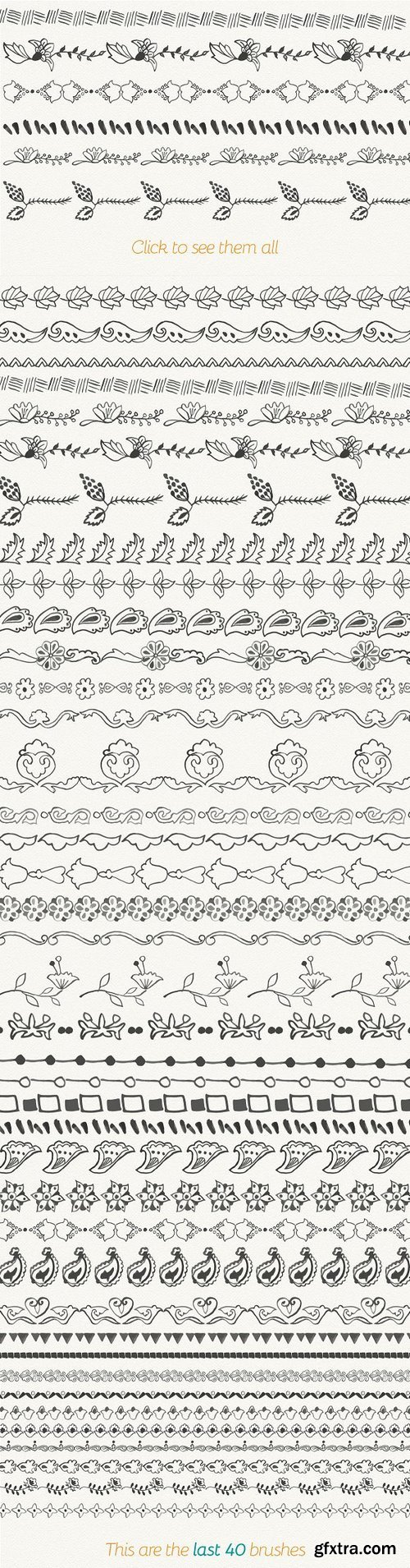 CM - Watercolor vector pattern brushes 81230