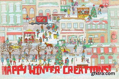 CM - Illustrated Winter Town Creation Set 431149