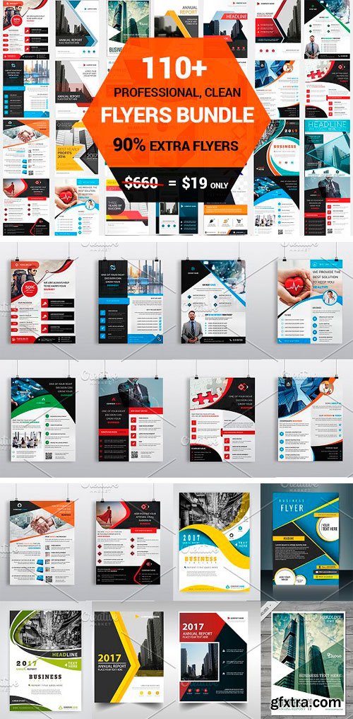 CM 1140818 - 110+ Clean Business Flyers Bundle