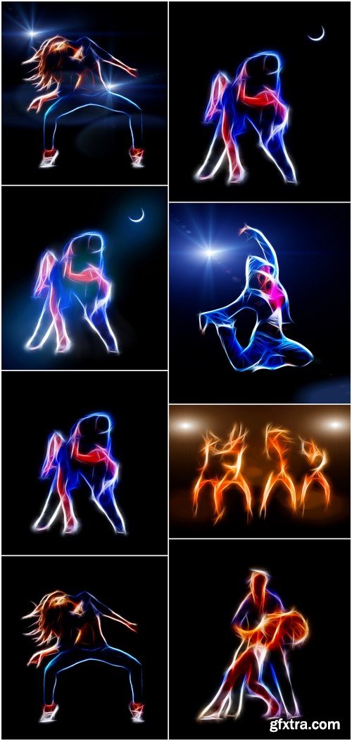 Passionate couple dancing in the moonlight 8X JPEG