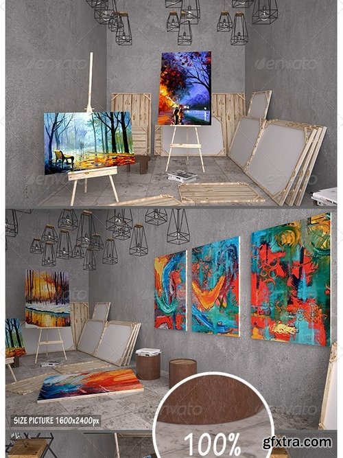 GraphicRiver - Painting Gallery Mockup 8170053