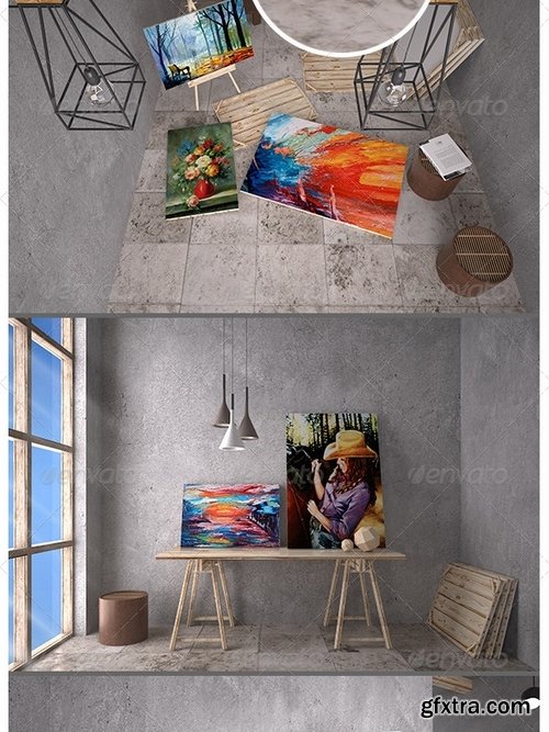 GraphicRiver - Painting Gallery Mockup 8170053