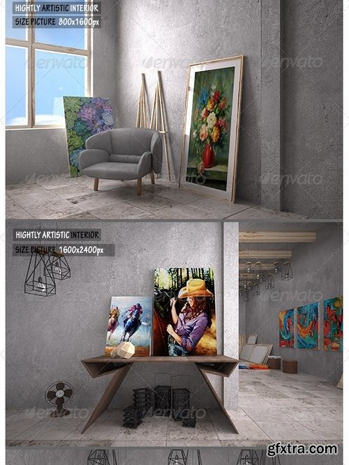 GraphicRiver - Painting Gallery Mockup 8170053