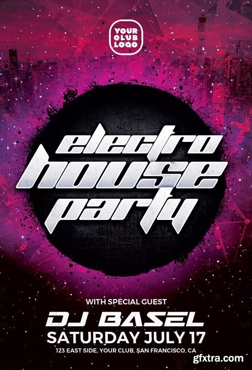 Electro House Party Flyer Template