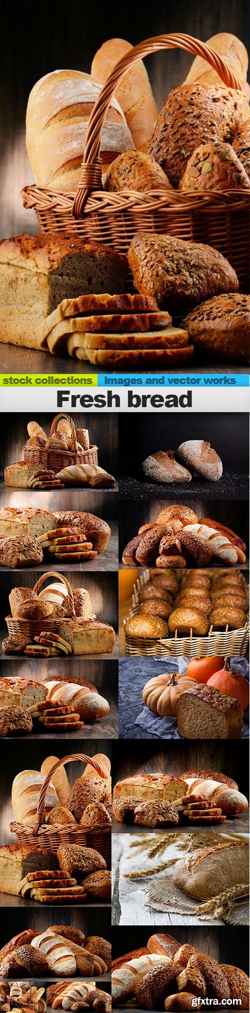 Fresh bread, 15 x UHQ JPEG