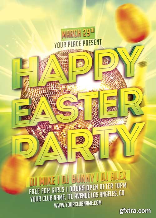 Happy Easter V20 Party Flyer Template