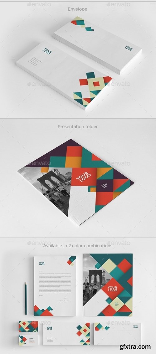 GraphicRiver - Colorful Pattern Stationery 11736367