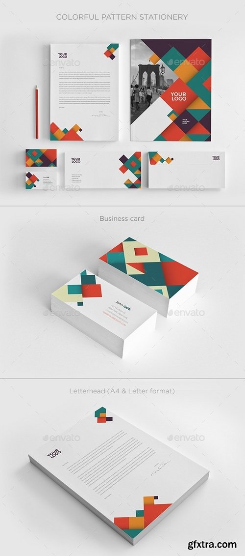 GraphicRiver - Colorful Pattern Stationery 11736367