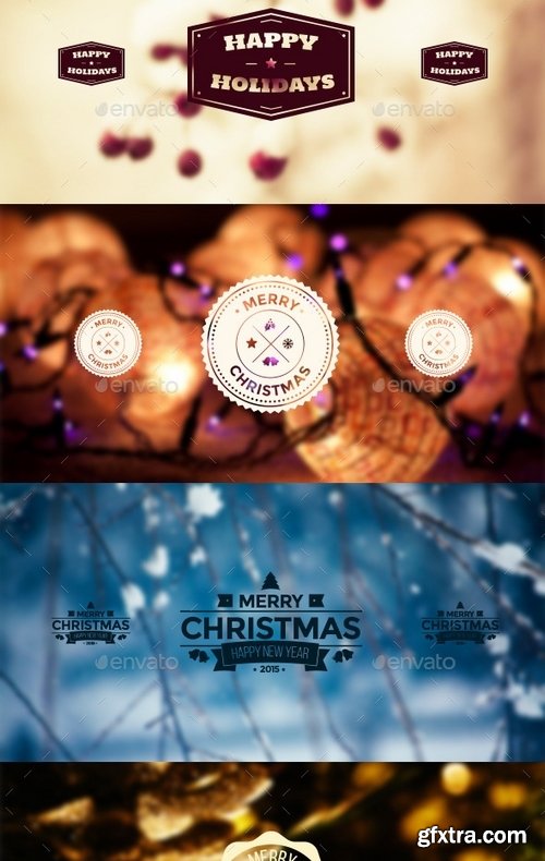 GraphicRiver - Christmas Badges Logo Pack 9626932