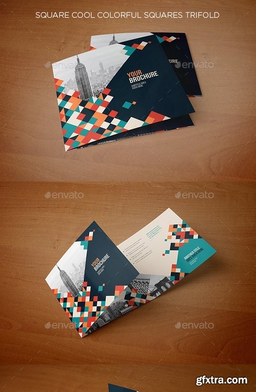 GraphicRiver - Square Cool Colorful Squares Trifold 17050970