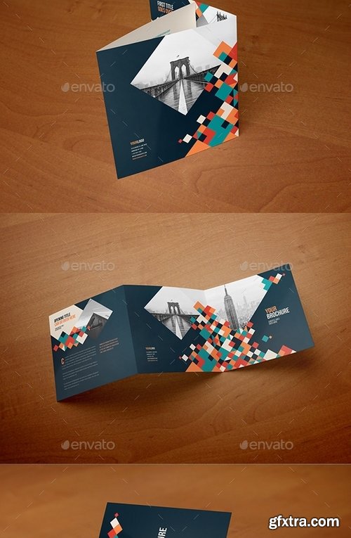 GraphicRiver - Square Cool Colorful Squares Trifold 17050970