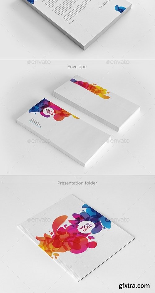 GraphicRiver - Colorful Abstract Stationery 12840928