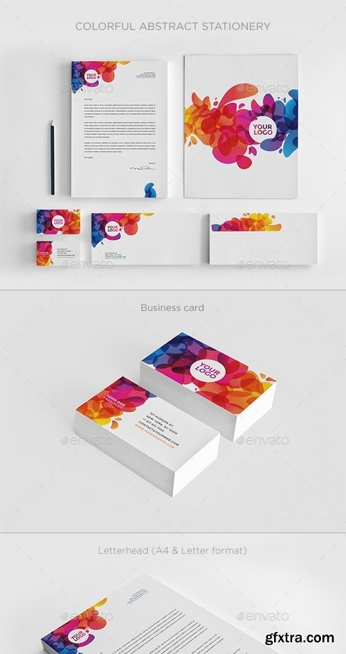 GraphicRiver - Colorful Abstract Stationery 12840928