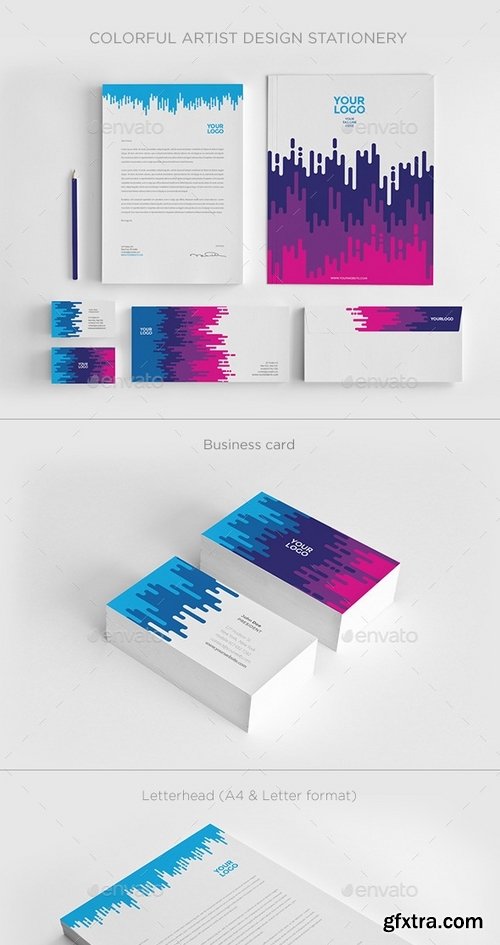 GraphicRiver - Colorful Artist Design Stationery 12228661