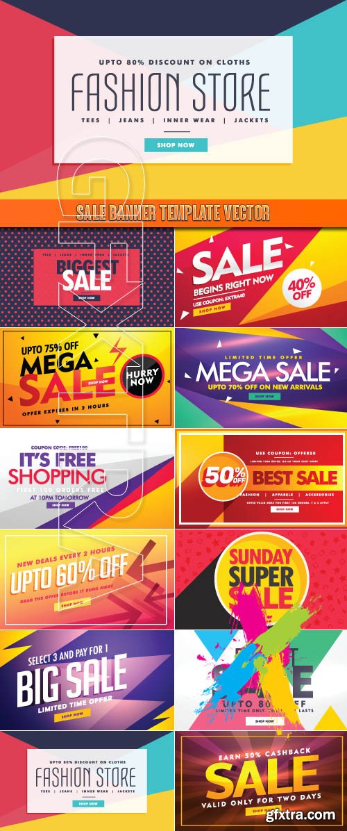 Sale banner template vector