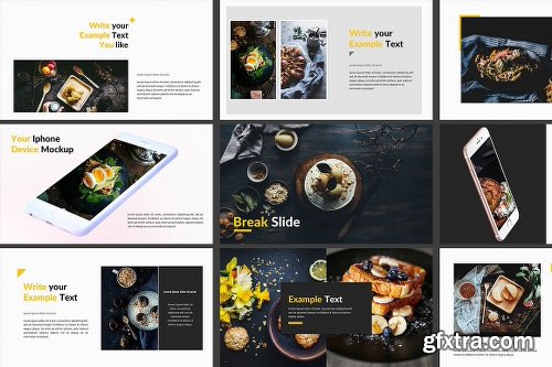 CreativeMarket Food Keynote Template 1252966