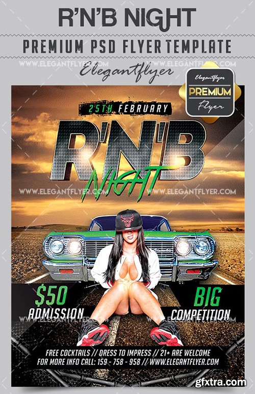 RnB Night – Flyer PSD Template + Facebook Cover