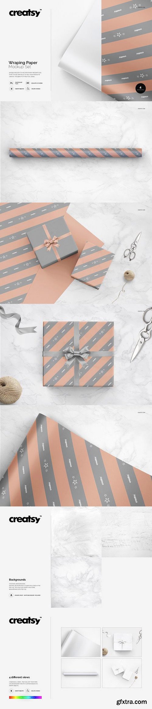 CM - Wrapping Paper Mockup Set 1254428