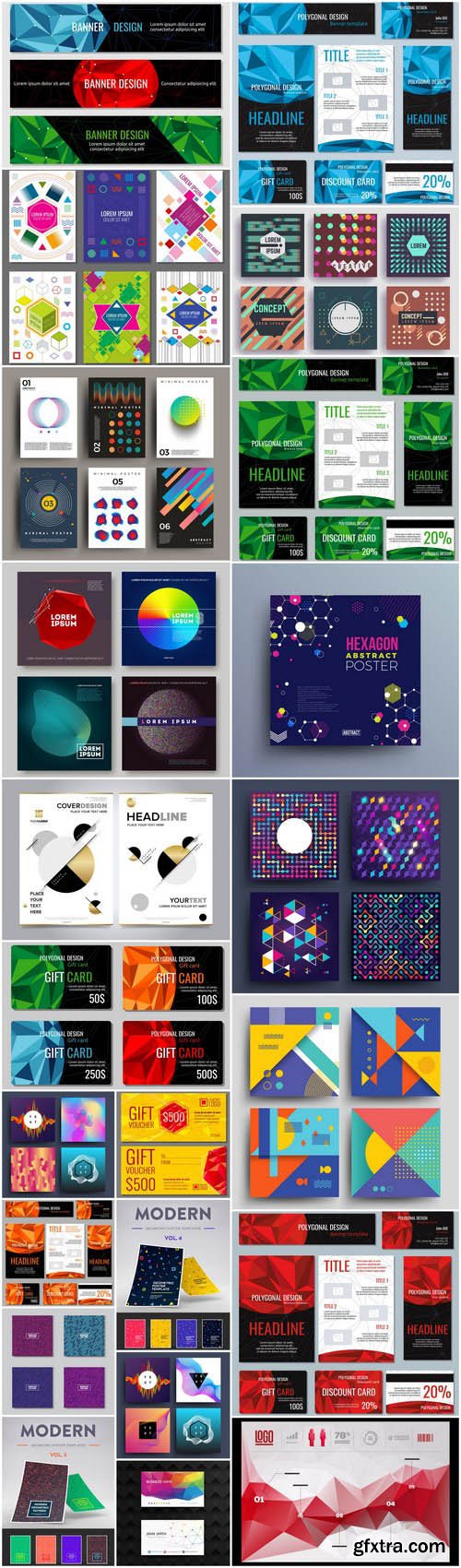 Abstract Geomeric Template Design - 25 Vector
