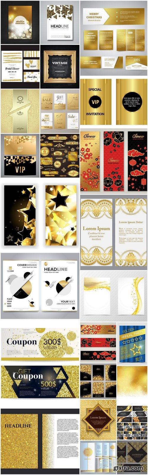 Different Golden Template Design #2 - 25 Vector