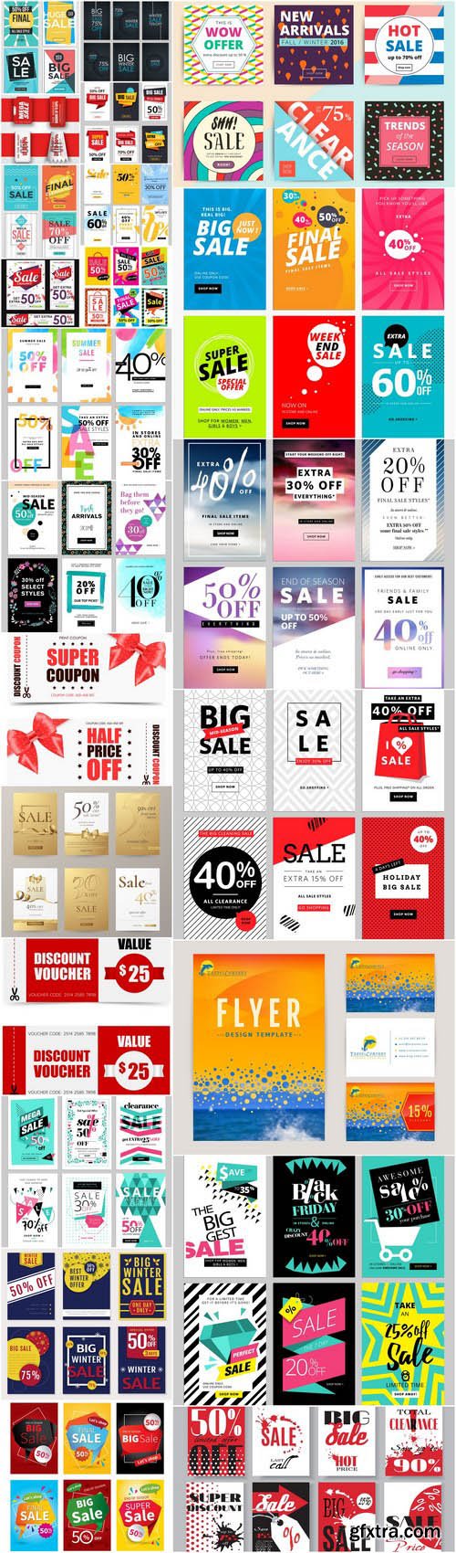 Sale Brochure And Banners Template - 25 Vector