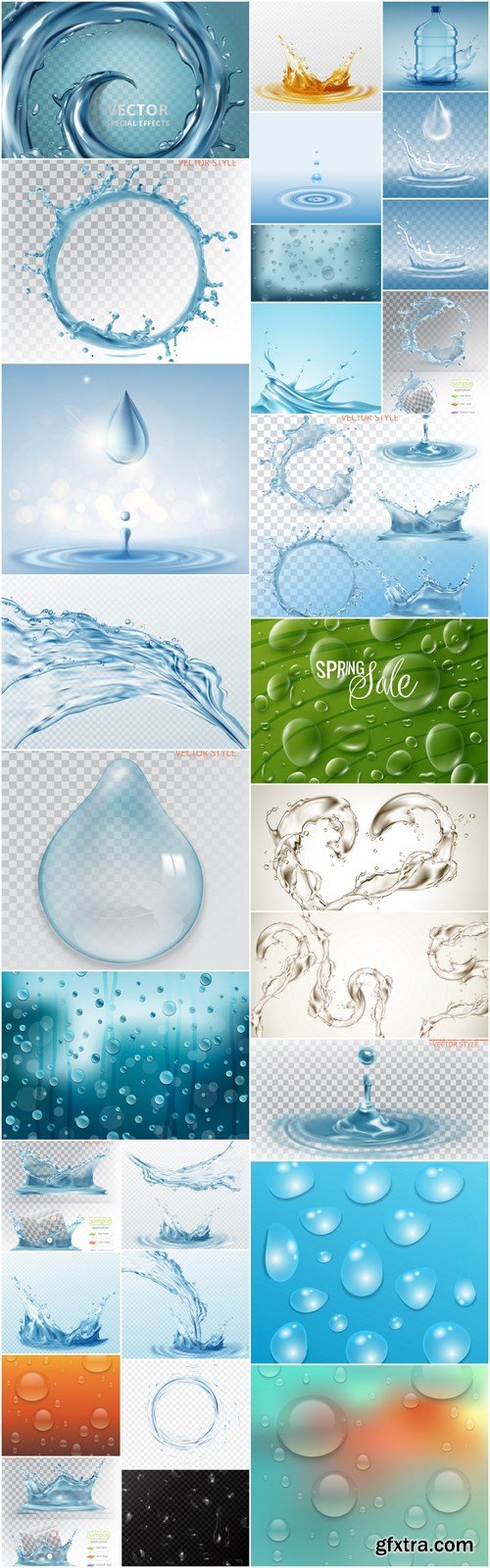 Water Splash Collection - 30 Vector