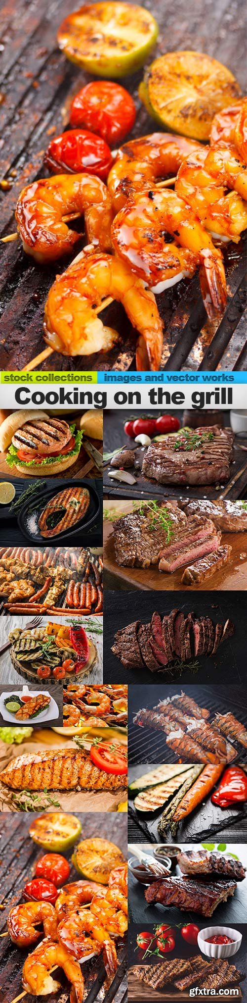 Cooking on the grill, 15 x UHQ JPEG