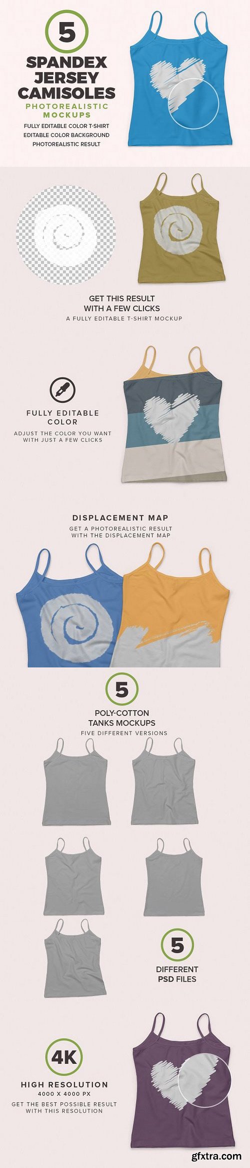 CM - Spandex Jersey Camisoles Mockups 704079