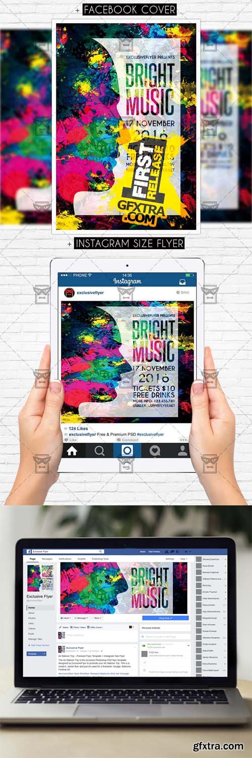 Bright Music Night - Premium PSD Flyer Template