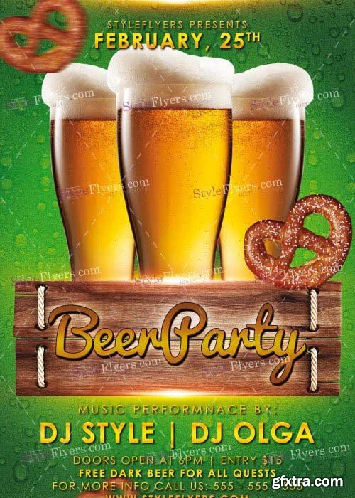 Beer Party V11 PSD Flyer Template