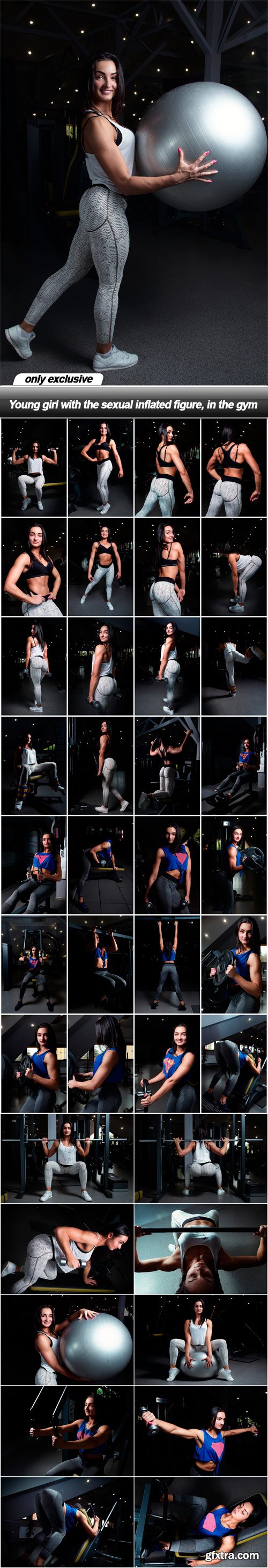 Young girl with the sexual inflated figure, in the gym - 39 UHQ JPEG