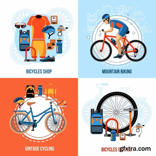 Travel Collection of infographics country camping equipment flyer banner vector image 25 EPS