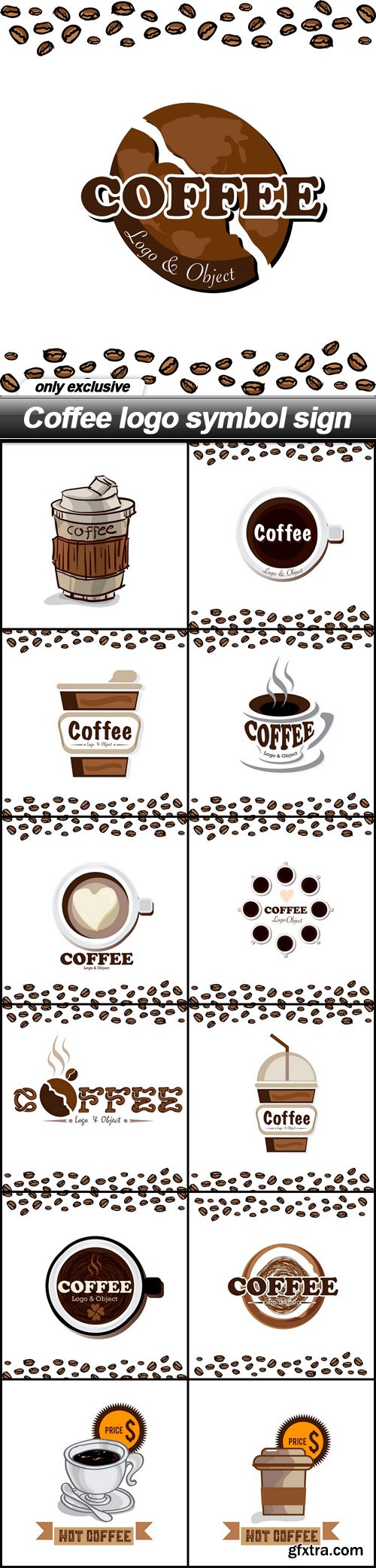 Coffee logo symbol sign - 13 EPS