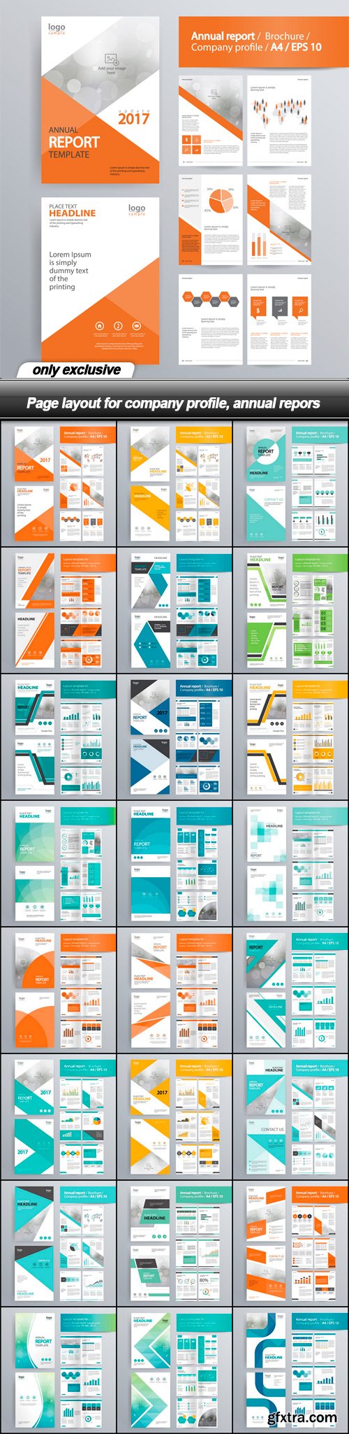 Page layout for company profile, annual reports - 24 EPS