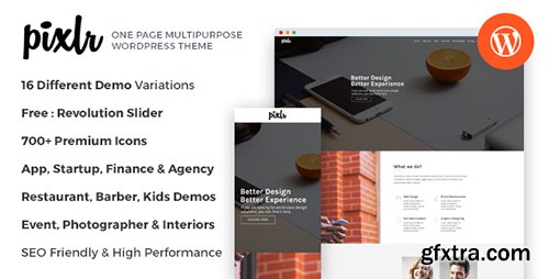 ThemeForest - Pixlr v1.0.0 - Premium One Page Multipurpose WordPress Theme - 19335699