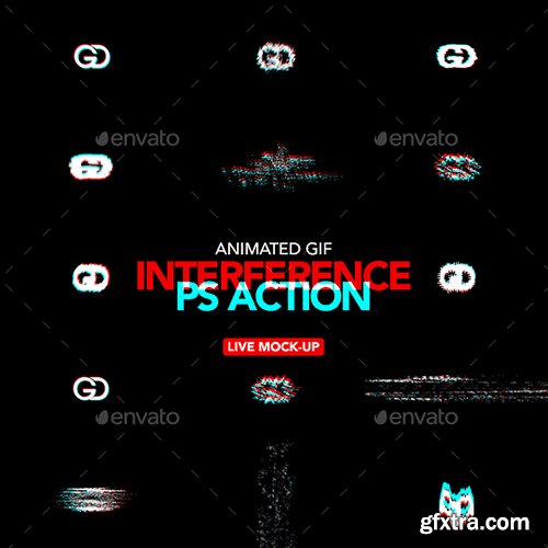 Graphicriver Interference / Glitch Logo Intro / Photoshop Action 17052529