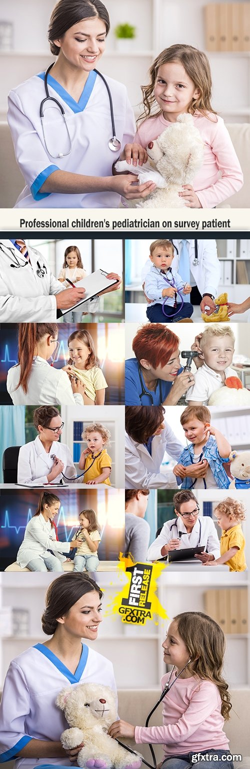 Professional children\'s pediatrician on survey patient
