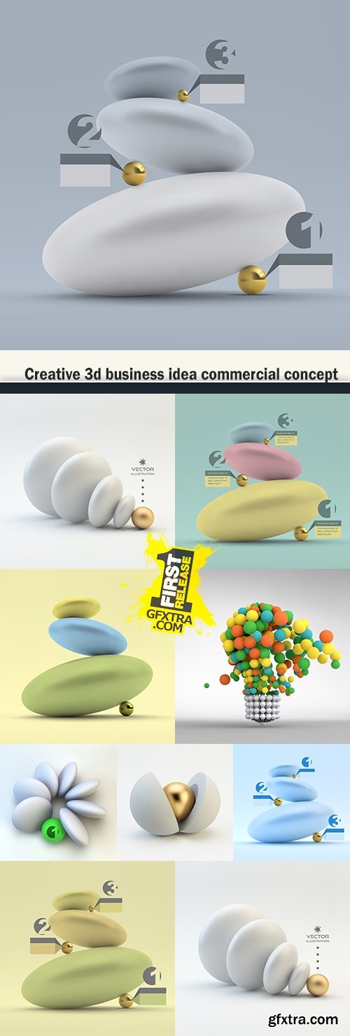 Creative 3d business idea commercial concept