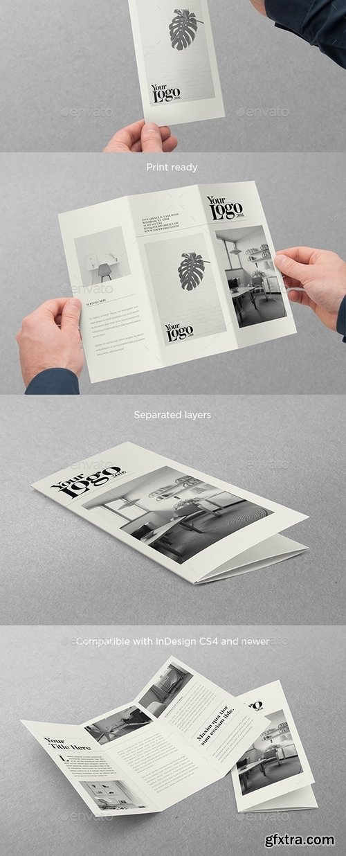 GraphicRiver - Minimal Black & White Trifold 17414656