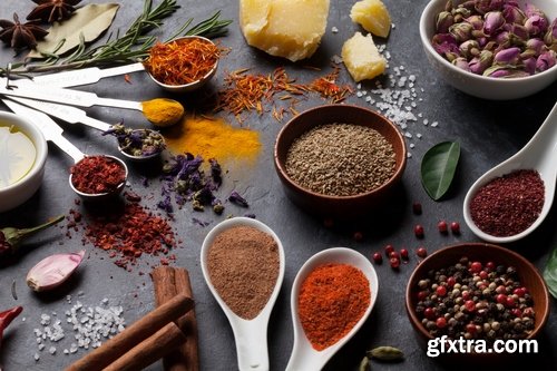 Collection of spices salt pepper spice fragrant seasoning 25 HQ Jpeg