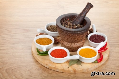 Collection of spices salt pepper spice fragrant seasoning 25 HQ Jpeg